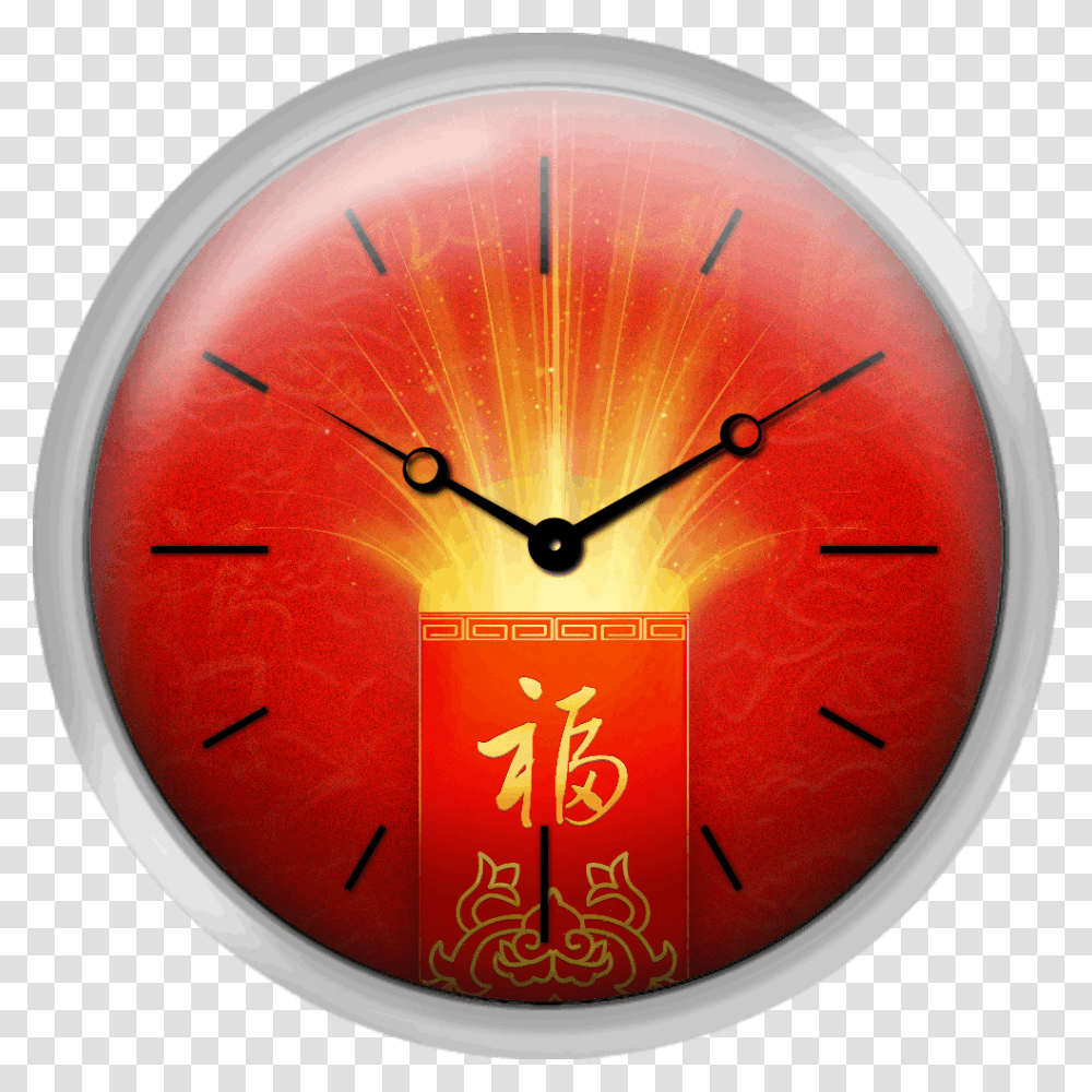 Red Pocket For Chinese New Year Wall Clock, Analog Clock, Clock Tower, Architecture, Building Transparent Png