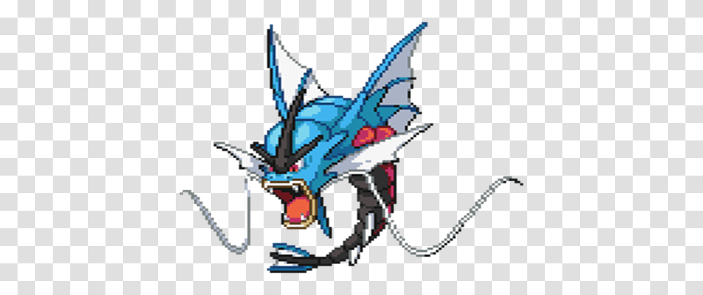 Red Pokemon Mega Gyarados Sprite Full Size Download Mega Gyarados Sprite, Dragon, Construction Crane Transparent Png