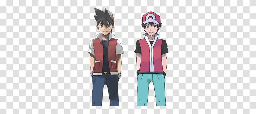 Red Pokemon Old Red Vs New Red, Clothing, Person, Comics, Book Transparent Png