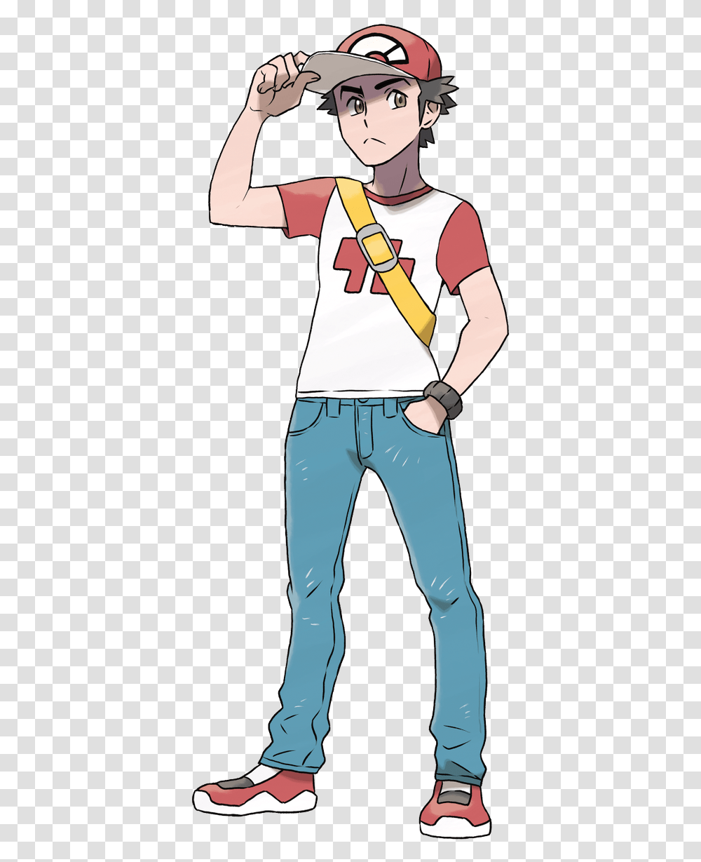 Red Pokemon Sun And Moon, Pants, Person, Jeans Transparent Png