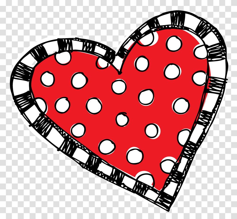 Red Polka Dot And Striped Heart Dots Heart, Texture, Dynamite, Bomb, Weapon Transparent Png