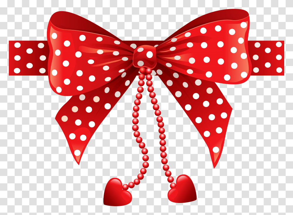 Red Polka Dots Ribbon, Texture, Tie, Accessories, Accessory Transparent Png