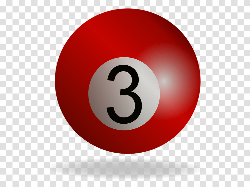 Red Pool Ball, Number, Balloon Transparent Png