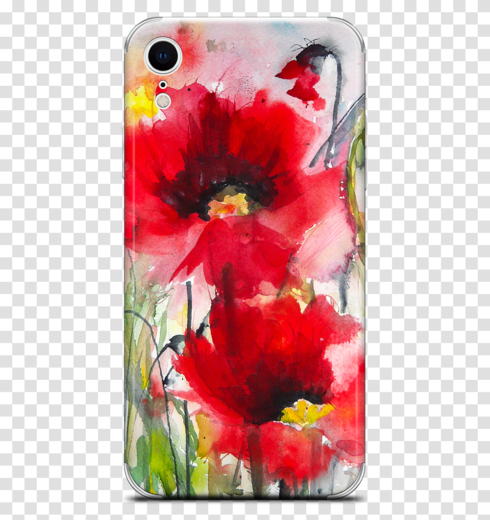Red Poppies Iphone SkinData Mfp Src Cdn Painting, Modern Art, Canvas, Plant, Flower Transparent Png