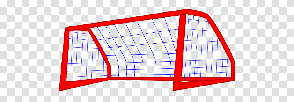 Red Post And Blue Soccer Goal Net Clip Art, Gate, Building, Fence Transparent Png