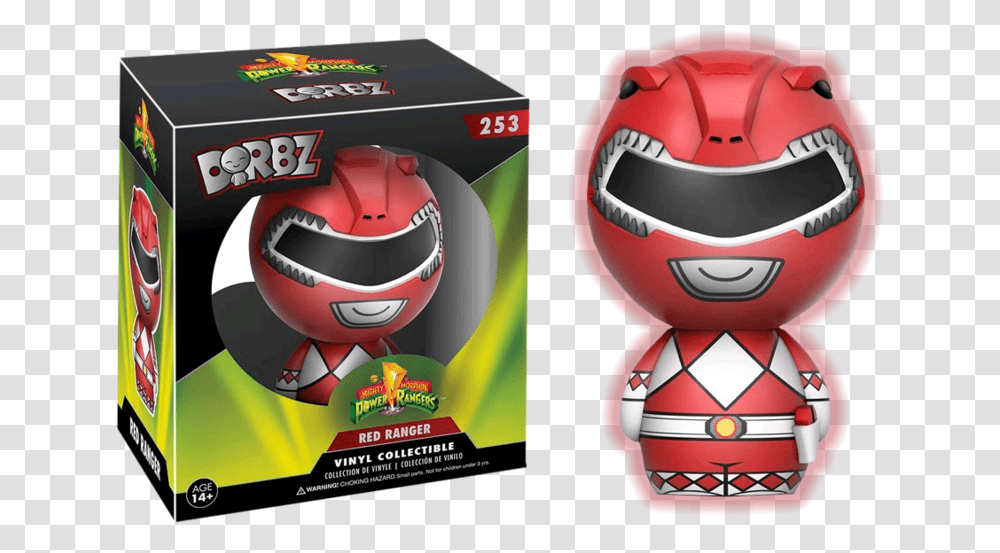 Red Power Ranger Funko Dorbz Power Ranger, Helmet, Apparel, Robot Transparent Png