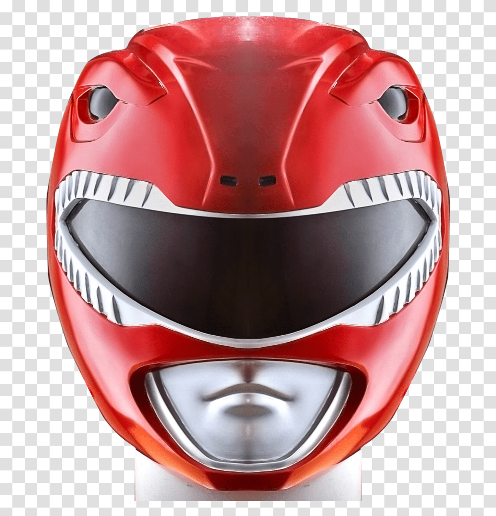 Red Power Ranger Head, Apparel, Helmet, Crash Helmet Transparent Png