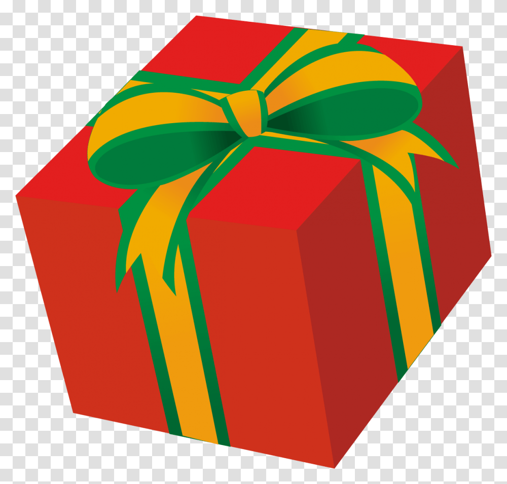 Red Present Box Clipart, Gift Transparent Png