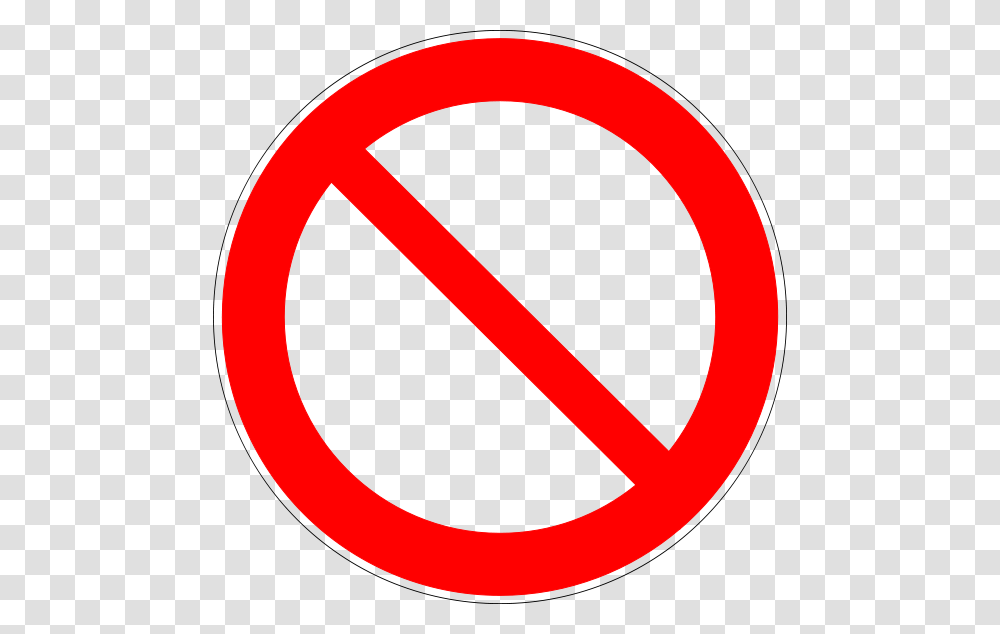 Red Prohibition Symbol Not Allowed, Road Sign, Stopsign Transparent Png
