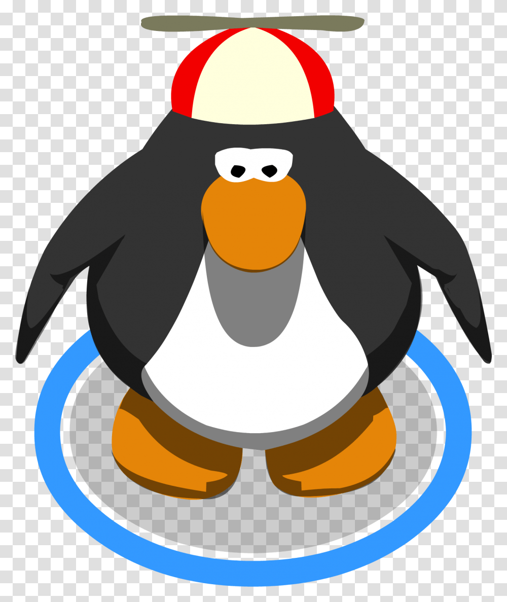 Red Propeller Cap In Game Club Penguin Chef Penguin, Bird, Animal, King Penguin, Snowman Transparent Png