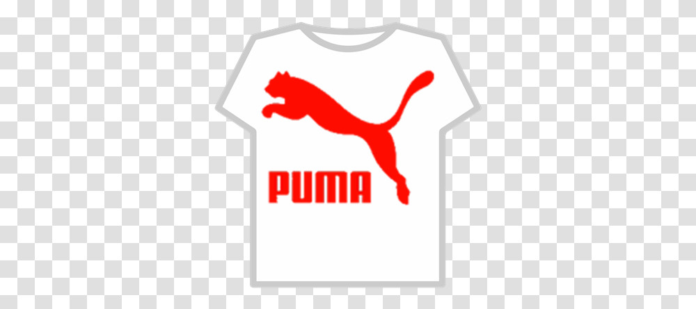 Red Puma Logo Roblox Blue Puma Logo, Symbol, Sleeve, Clothing, Text Transparent Png