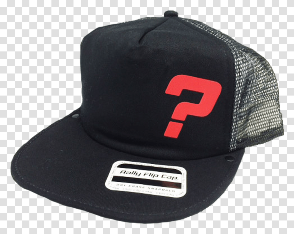 Red Question Mark Flip Cap Baseball Cap, Clothing, Apparel, Hat Transparent Png