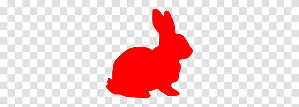 Red Rabbit Silouette Clip Art, Silhouette, Person, Human, Animal Transparent Png