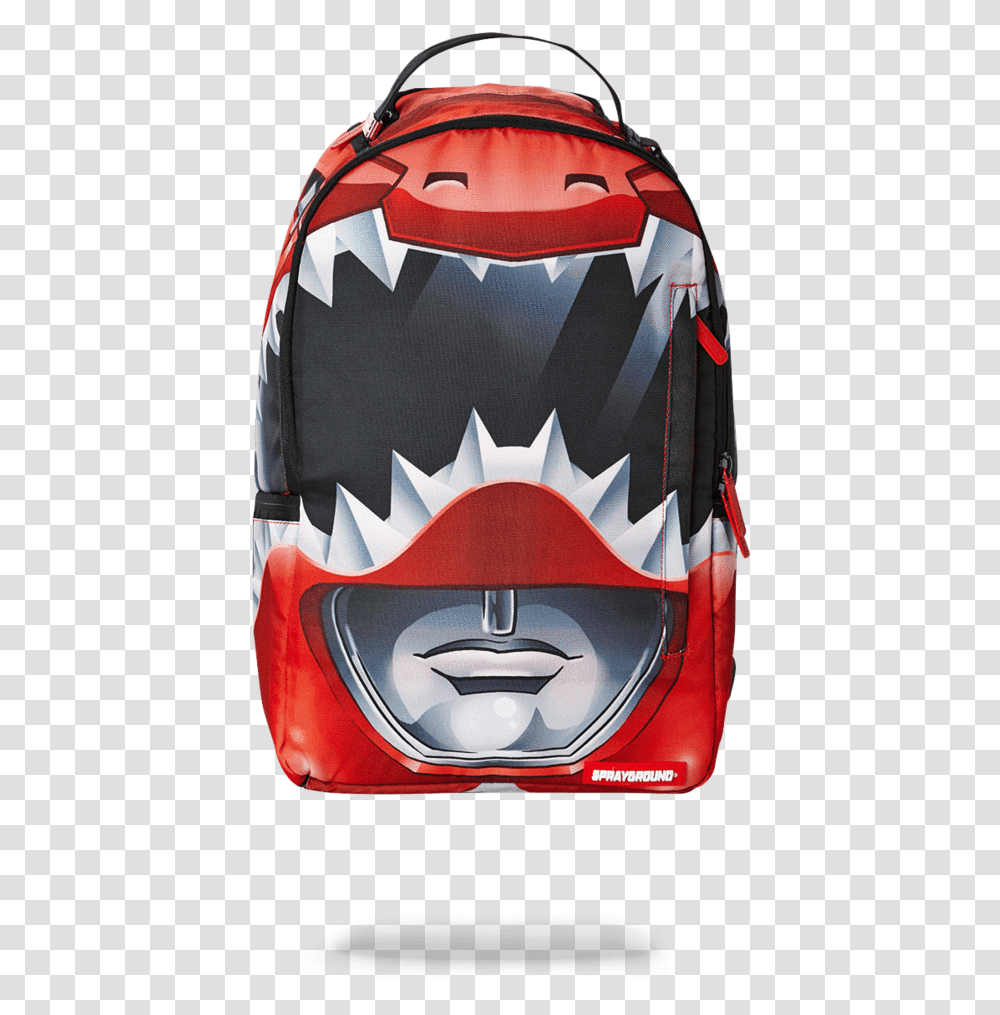 Red Ranger Helmet Power, Clothing, Apparel, Crash Helmet, Backpack Transparent Png