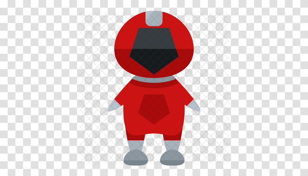 Red Ranger Icon Of Flat Style Illustration, Astronaut, Road Sign, Symbol, Robot Transparent Png
