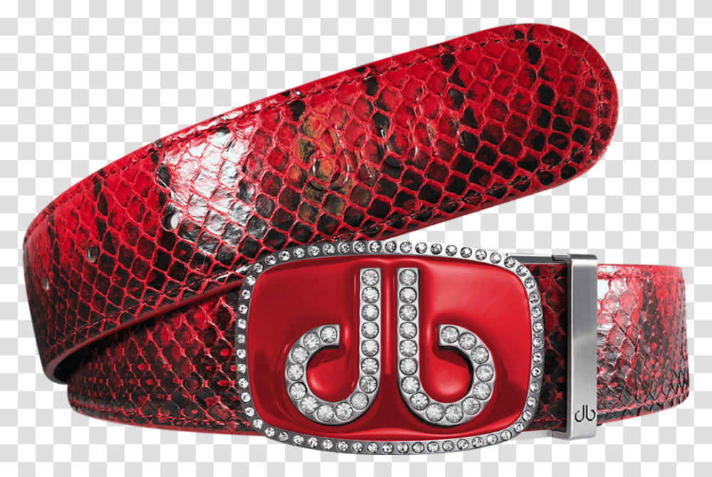 Red Real Snakeskin Leather Belt With Diamante Buckle Druh Belts Red, Purse, Handbag, Accessories, Accessory Transparent Png