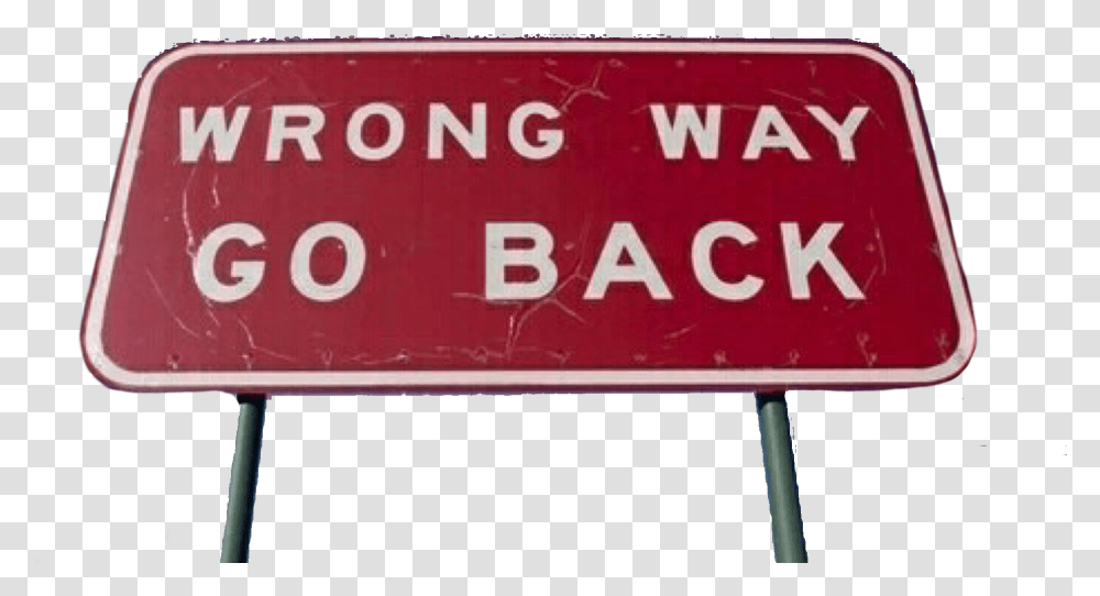 Red Redtheme Redaesthetic Wrong Board Sign Text Sign, Road Sign Transparent Png