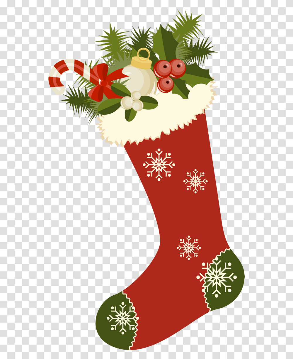 Red Retro Christmas Stocking Picture Clipart Vintage Christmas Stocking Clipart, Gift Transparent Png