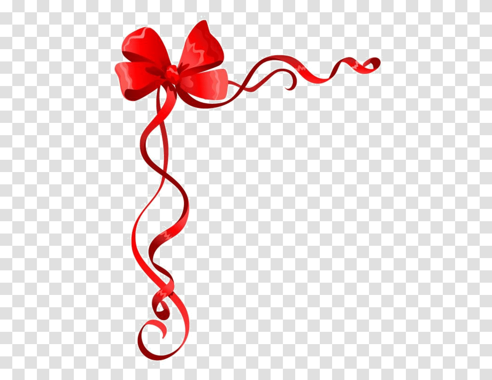 Red Ribbon Border Clipart Christmas Ribbon, Bow, Floral Design, Pattern Transparent Png