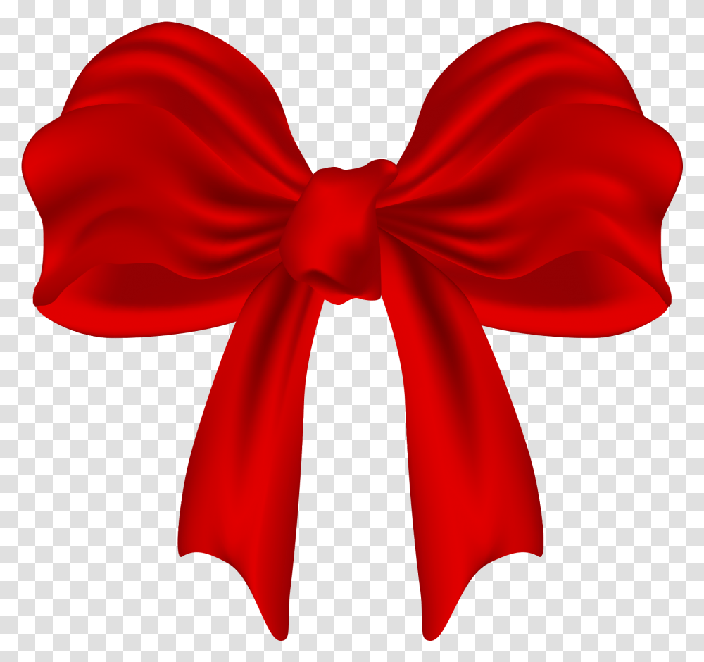 Red Ribbon Bow Decoration Download Knot, Tie, Accessories, Accessory, Necktie Transparent Png