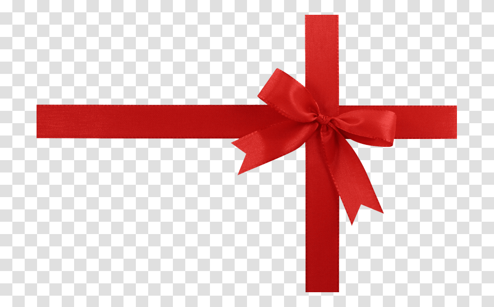Red Ribbon, Cross, Gift Transparent Png