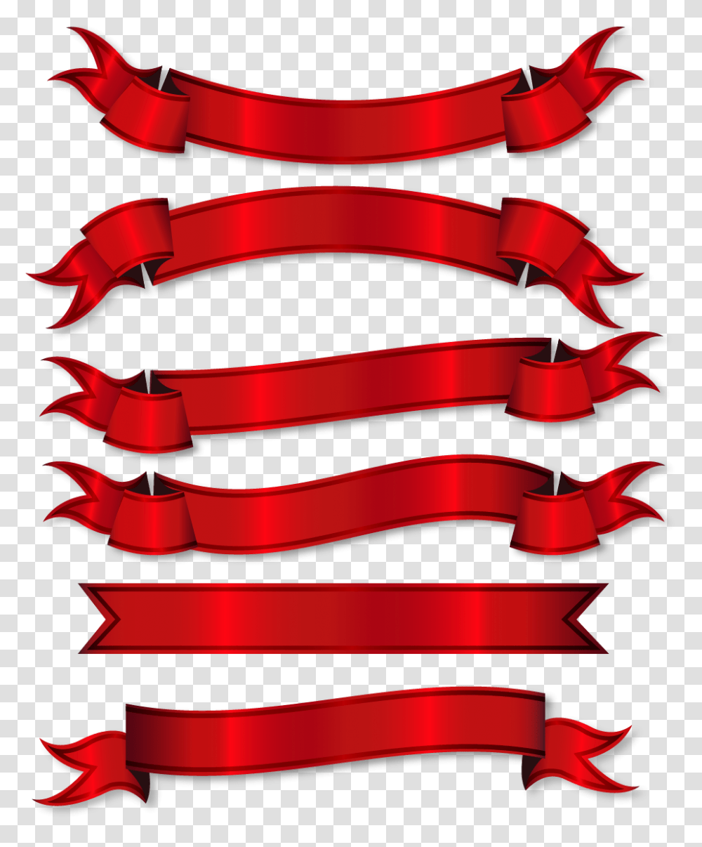 Red Ribbon Faixa Clip Art, Leash, Strap, Label Transparent Png
