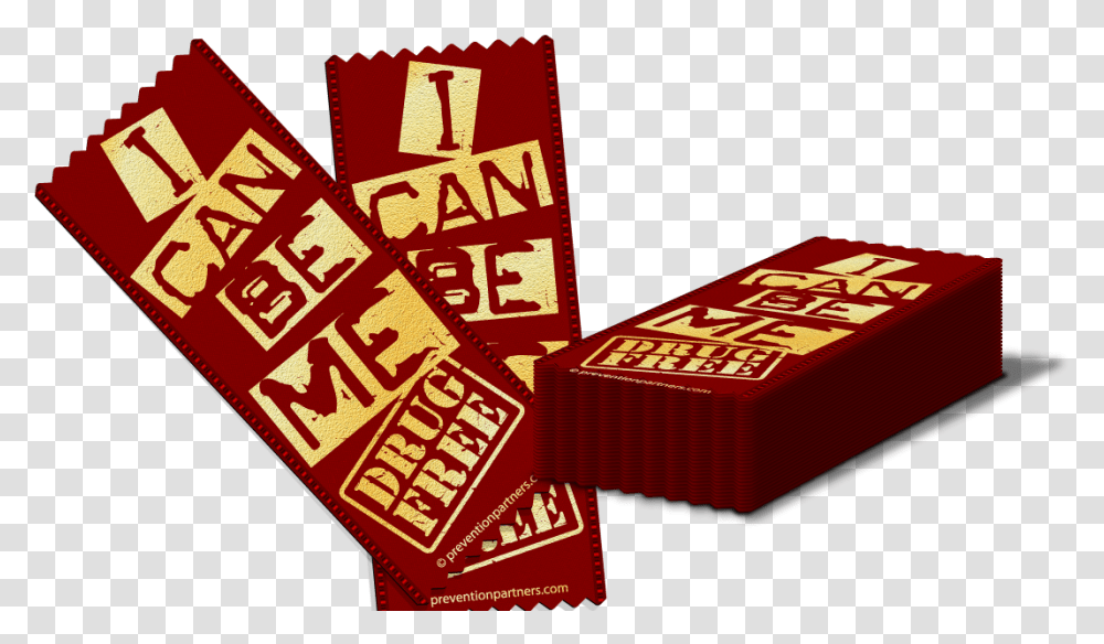 Red Ribbon I Can Be Me Drug Free - Prevention Partners Clip Art, Text, Alphabet, Box, Sash Transparent Png