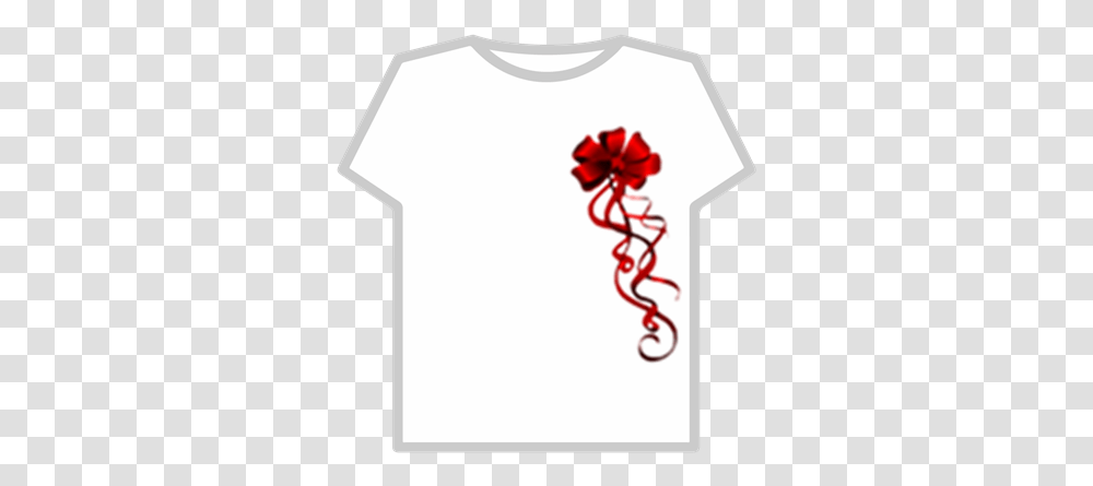 Red Ribbon Tattootransparent Background Roblox Rose T Shirt Roblox, Clothing, Apparel, T-Shirt, Sleeve Transparent Png