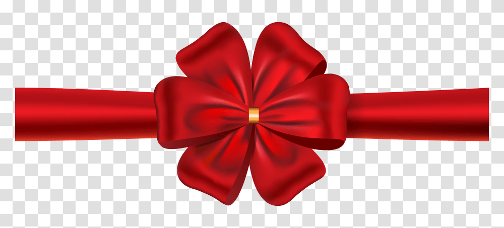 Red Ribbon With Bow, Plant, Flower, Blossom, Petal Transparent Png