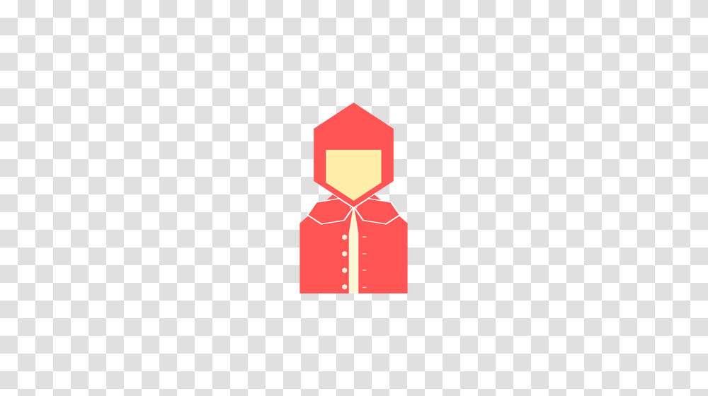 Red Riding Hood Character Drawn In Hexagons Vector Clip Art, Paper, Label, Bottle Transparent Png