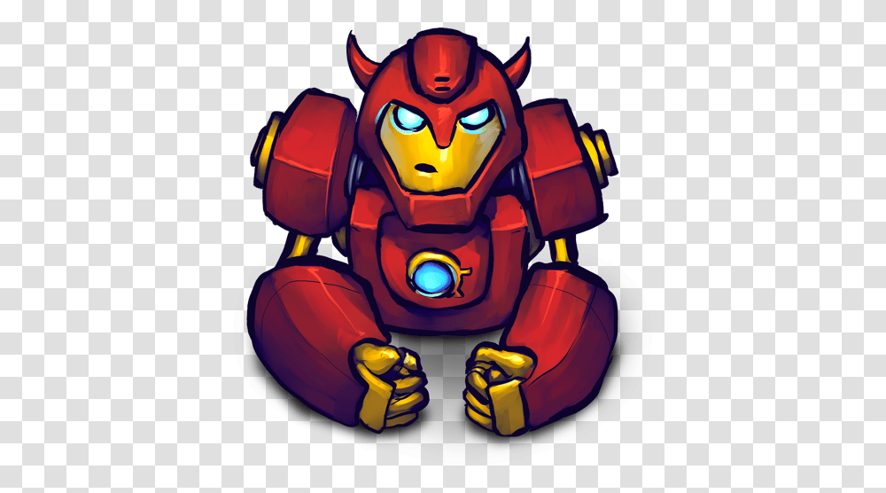 Red Robot Hero Watercolor Icon Clipart Image Iconbugcom Red Robot, Toy Transparent Png