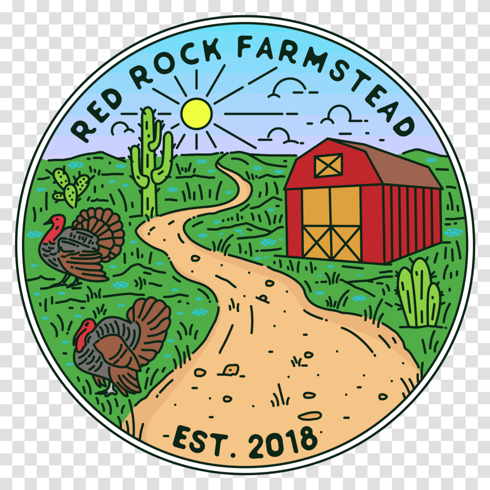 Red Rock Farmstead Illustration, Nature, Outdoors, Countryside Transparent Png