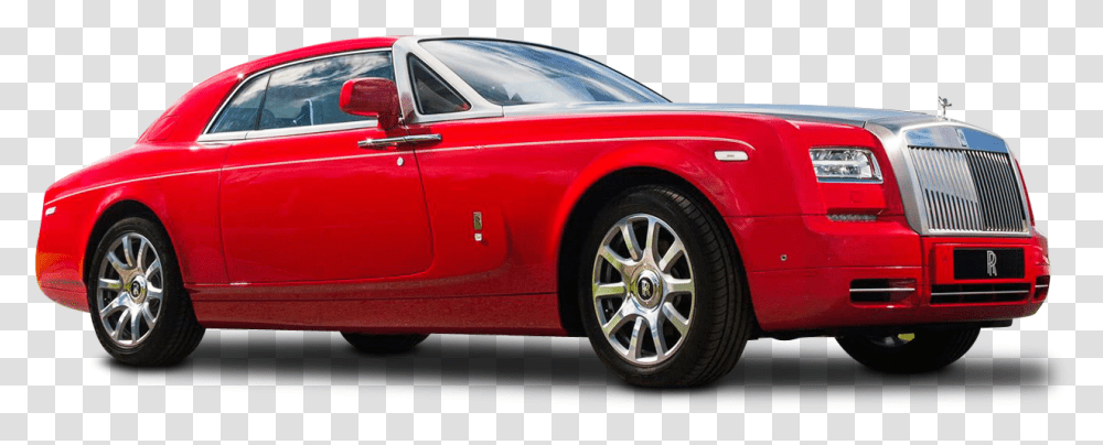 Red Rolls Royce Phantom Coupe, Car, Vehicle, Transportation, Automobile Transparent Png