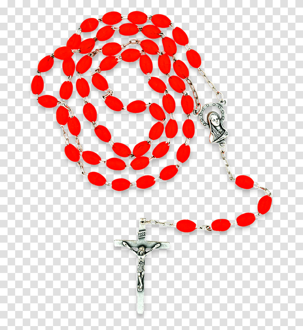 Red Rosary Beads Rosary, Accessories, Accessory, Symbol, Cross Transparent Png