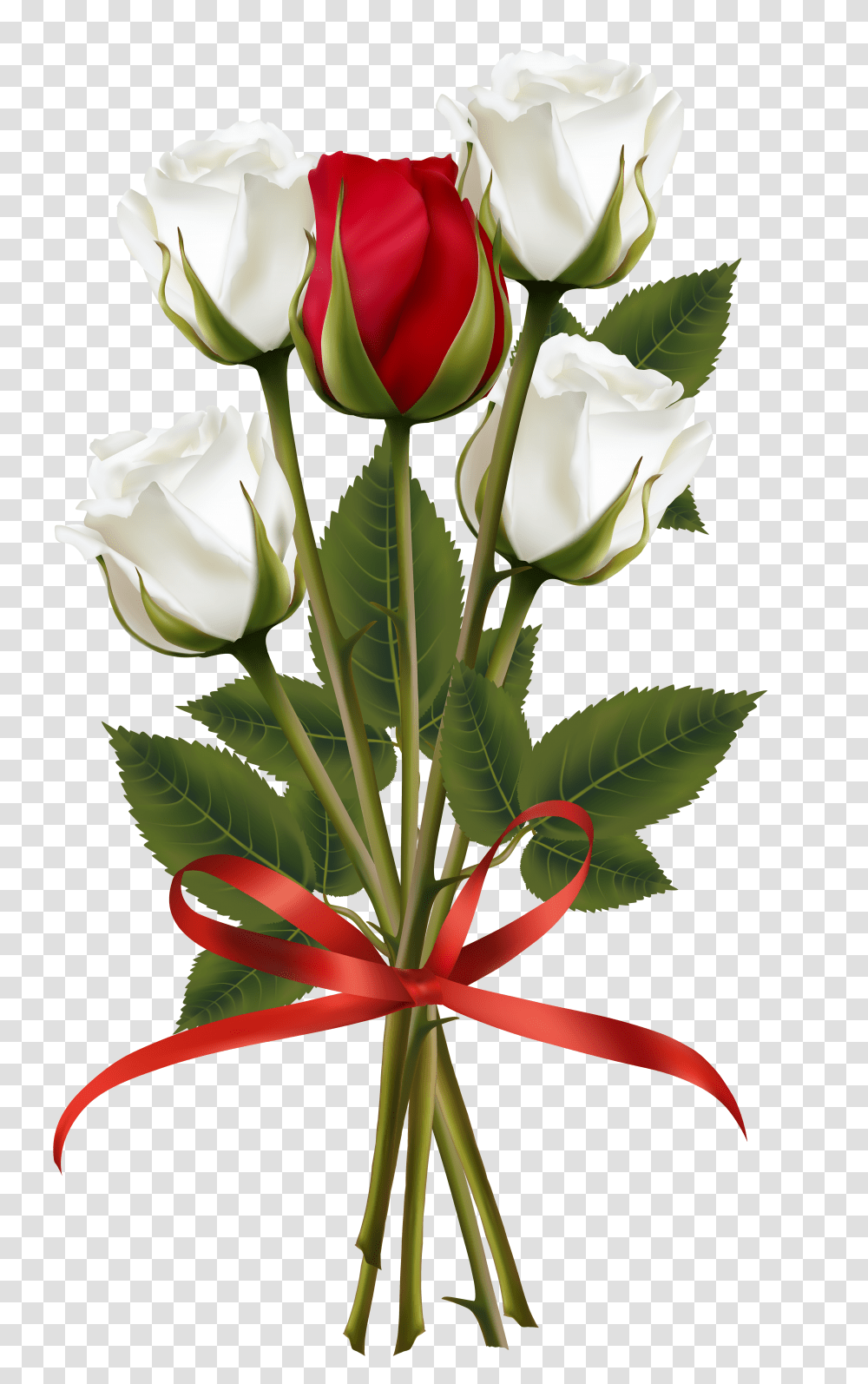 Red Rose Clipart Rose Bouquet Transparent Png