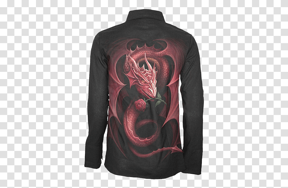 Red Rose Dragon Womens Gothic Workshirt, Skin, Sleeve, Apparel Transparent Png