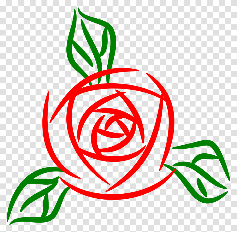 Red Rose Outline Clipart, Plant, Ketchup, Food Transparent Png
