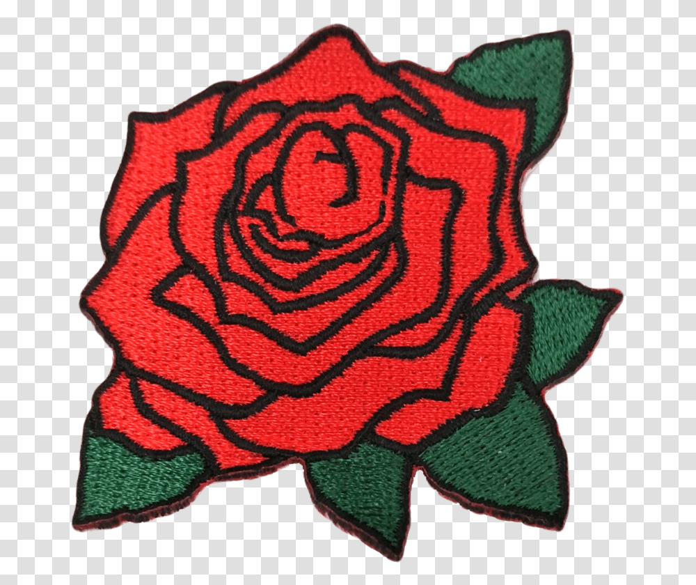 Red Rose Sticker Tumblr By Hannah Rose Patch, Rug, Pattern, Embroidery, Art Transparent Png