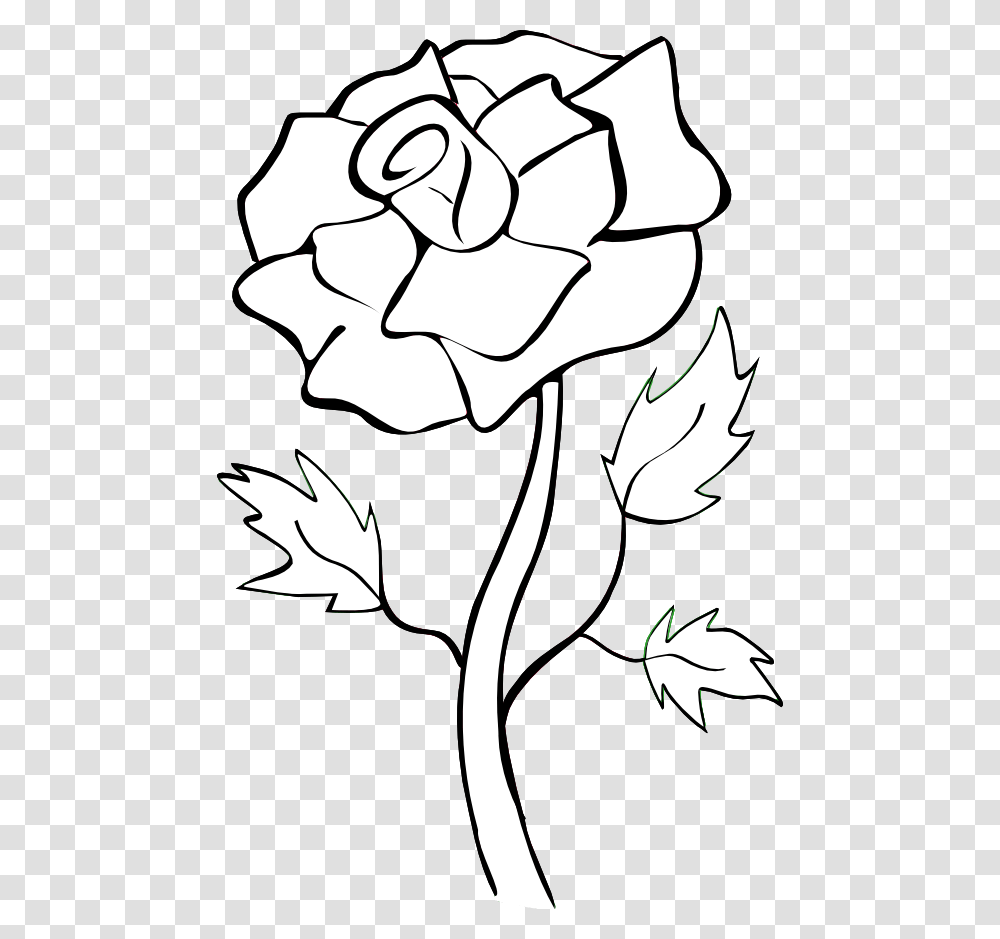 Red Rose White And Black, Hand, Painting, Stencil Transparent Png