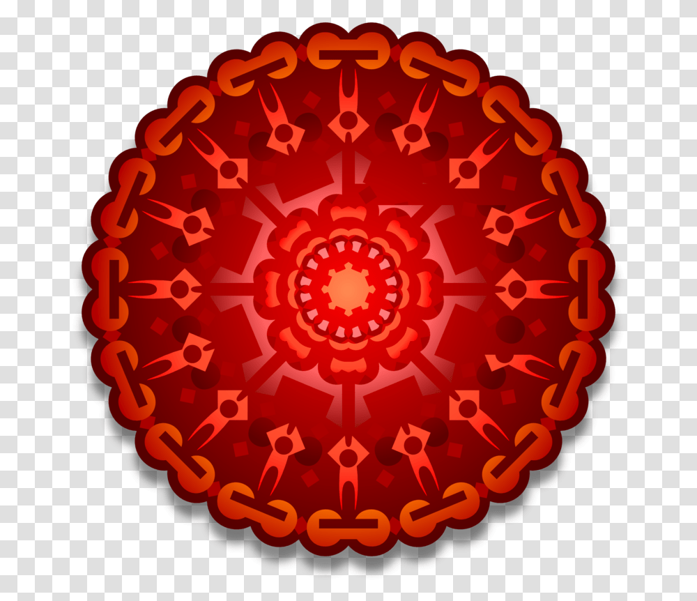 Red Round Pattern, Ornament, Floral Design Transparent Png