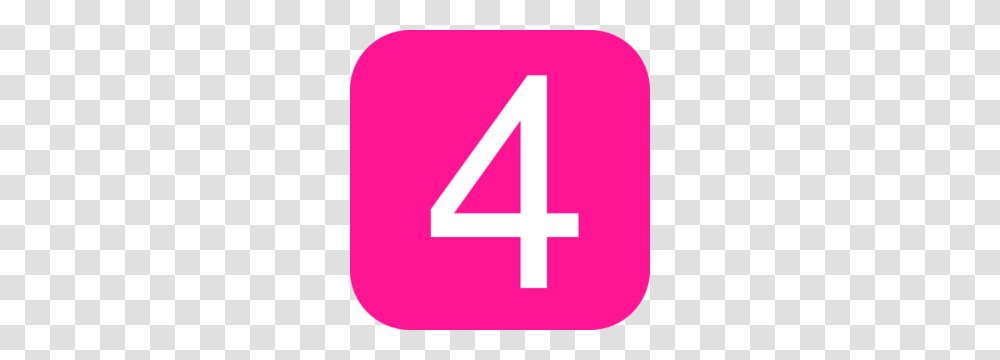 Red Rounded Square With Number 4 Md Transparent Png