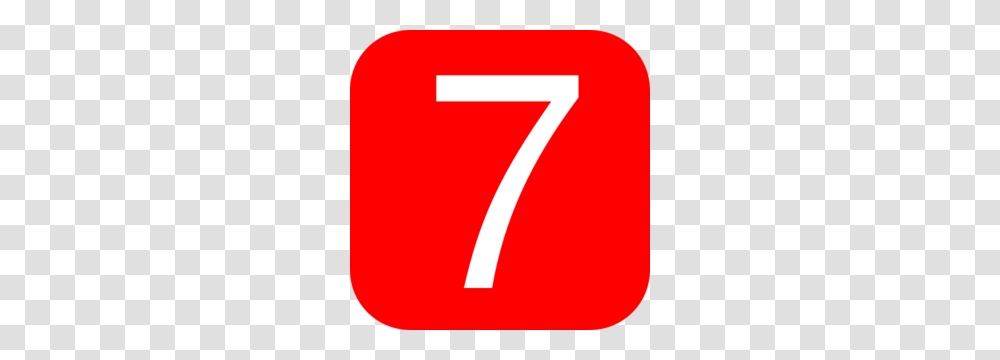 Red Rounded Square With Number 7 Md, First Aid Transparent Png