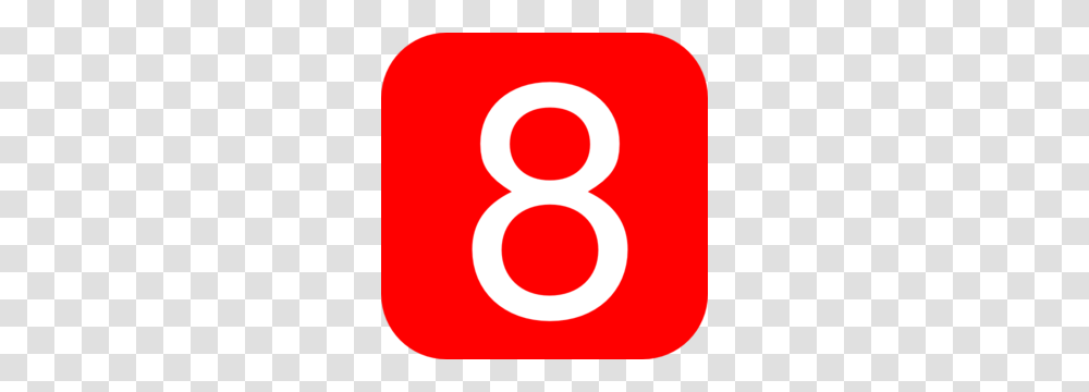Red Rounded Square With Number 8 Md Transparent Png