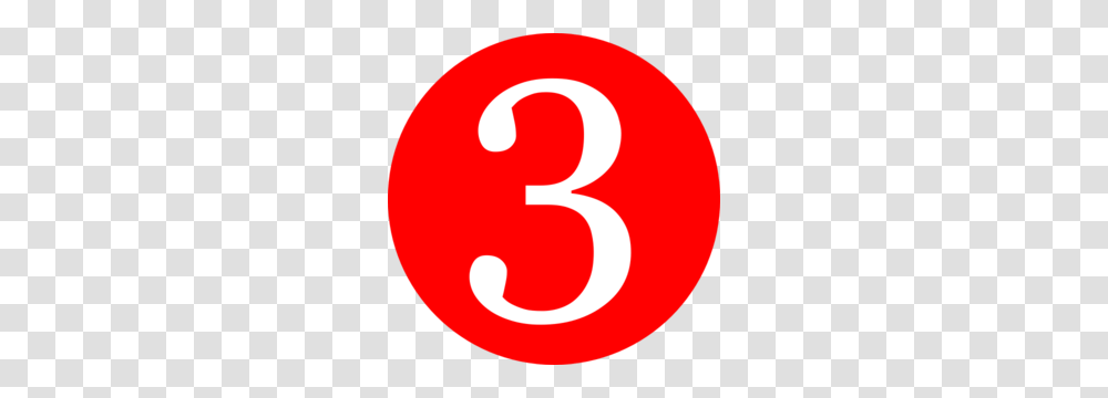 Red Rounded With Number 3 Md Transparent Png