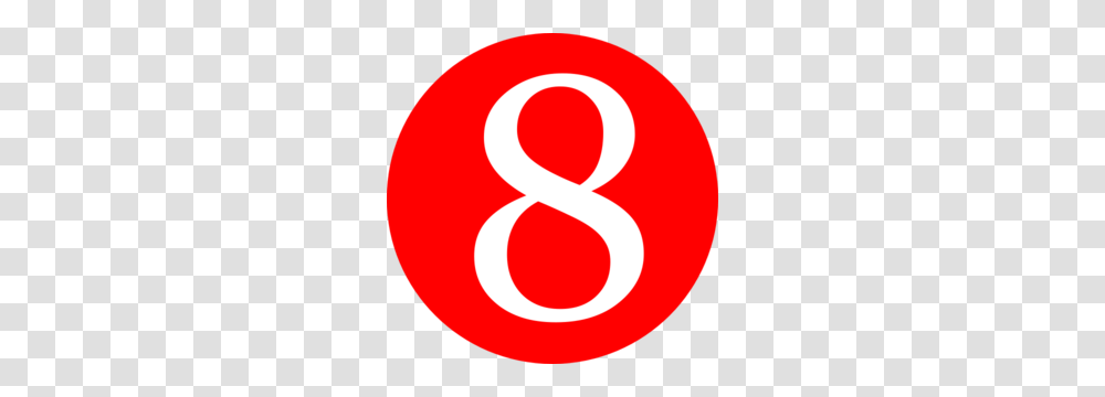 Red Rounded With Number 8 Md, Alphabet, Ampersand Transparent Png