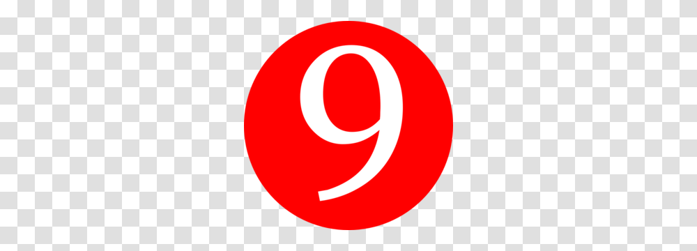 Red Rounded With Number 9 Md, Alphabet, Logo Transparent Png
