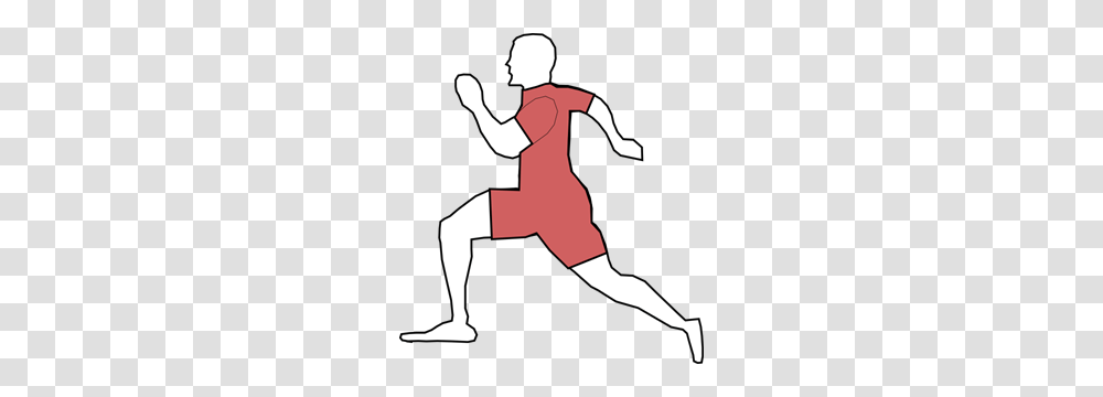 Red Running Man Clipart For Web, Person, Kicking, Silhouette, Handball Transparent Png