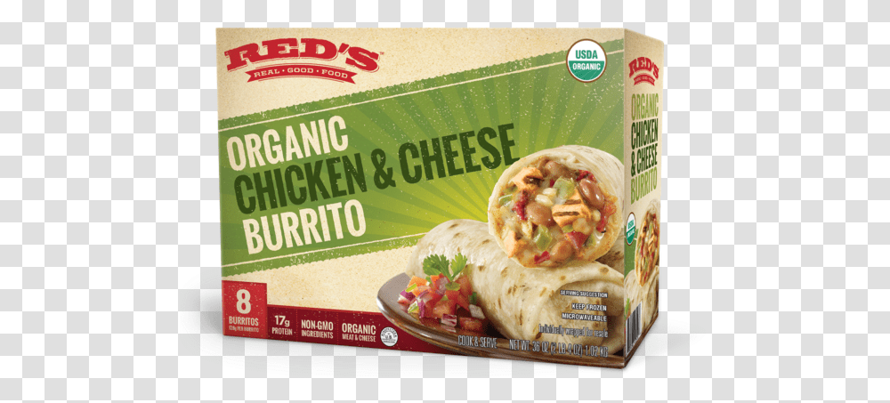 Red S All Natural Organic Chicken Burrito Organic Chicken Burrito Costco, Food, Burger, Hot Dog, Taco Transparent Png