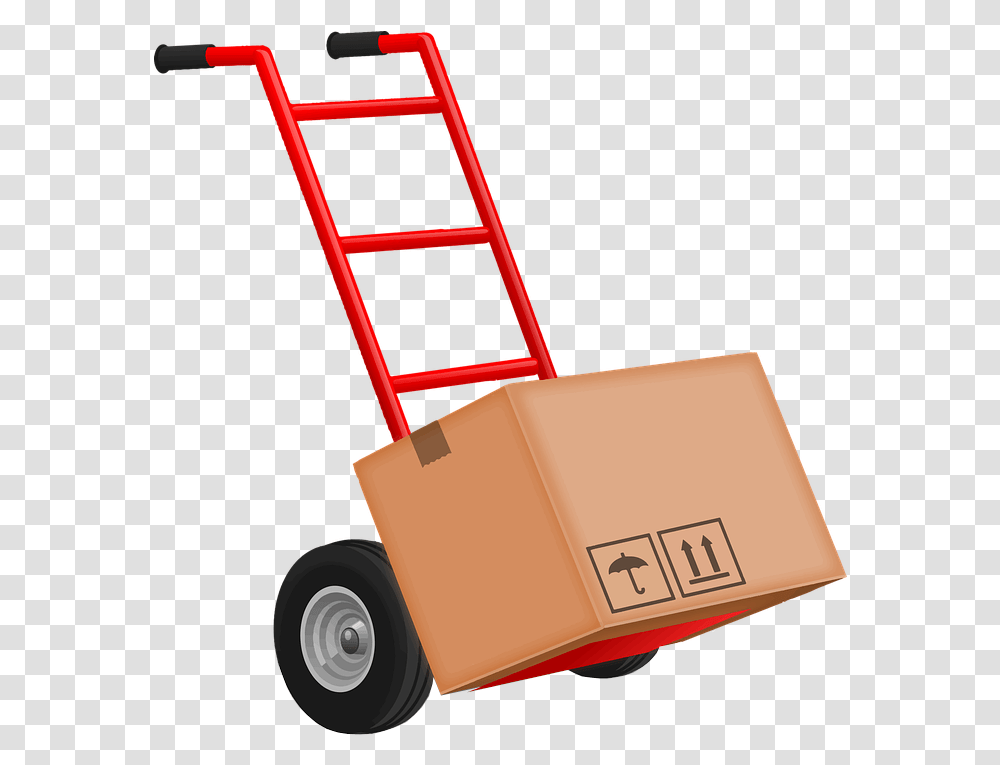 Red Sack Truck Wir Ziehen Um, Lawn Mower, Tool, Box, Carton Transparent Png