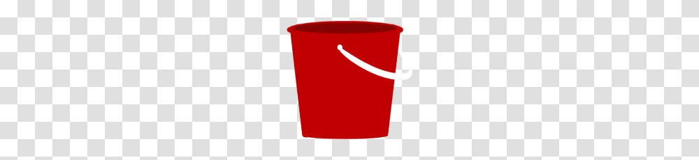 Red Sand Pail Clip Art Image, Bucket Transparent Png